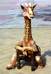 Imagen de jirafa ilustracion de madera